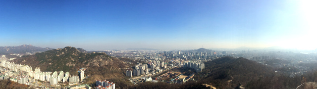 Aussicht über die Umgebung von Seoul